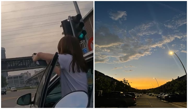 Semata Nak Ambil Gambar Sunset,Wanita Sanggup Buka Pintu Kereta Di Lampu Isyarat (3)