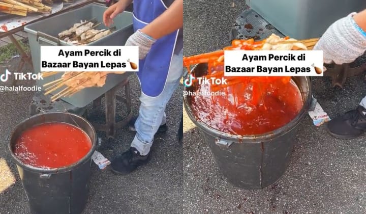 Peniaga Ayam Percik Letak Sos Dalam Tong Sampah, Ramai Yang 'Kembang Tekak'